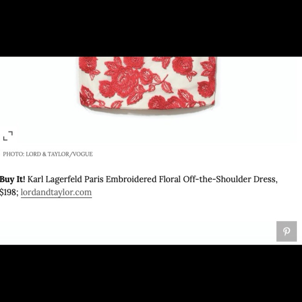 Karl lagerfeld floral off shoulder dress - Picture 3 of 5